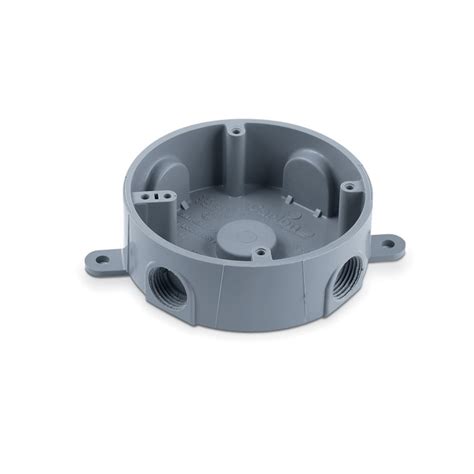 circular plastic junction box|round shallow wall electrical box.